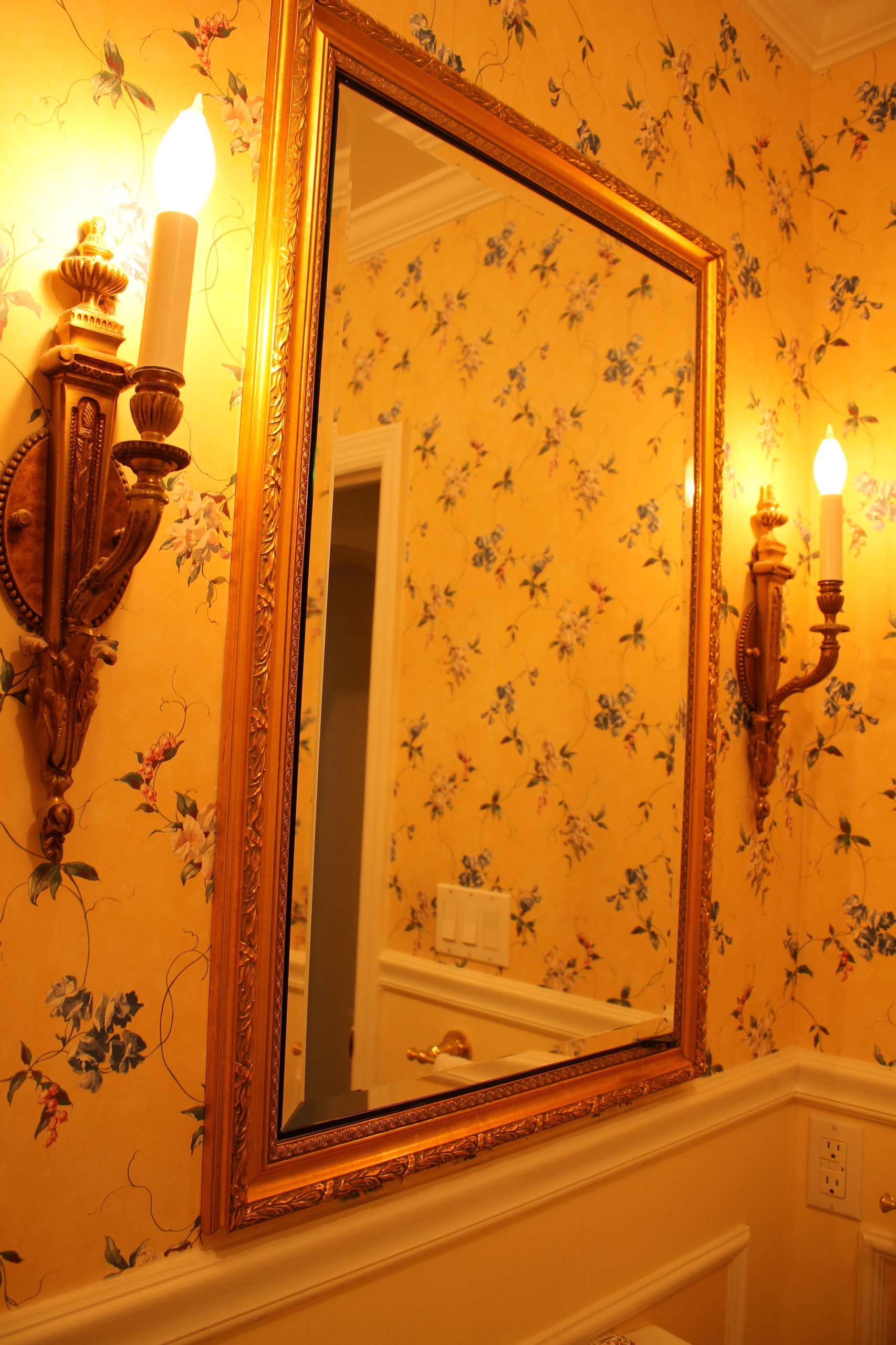 Chic Powder Room Lawrence, NY Home