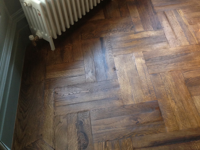 Herringbone Parquet contemporary-living-room