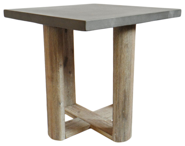 Concrete Top Square Side Table Industrial Outdoor Side Tables by