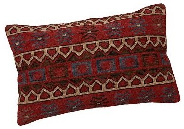 Norton Kilim Lumbar Pillow Cover, 16 x 26", Red