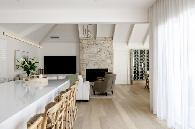 Coastal Living maritim-vardagsrum