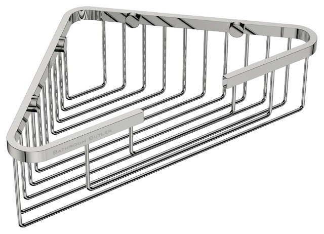 9115 Shower Basket Corner, Polished Stainless Steel