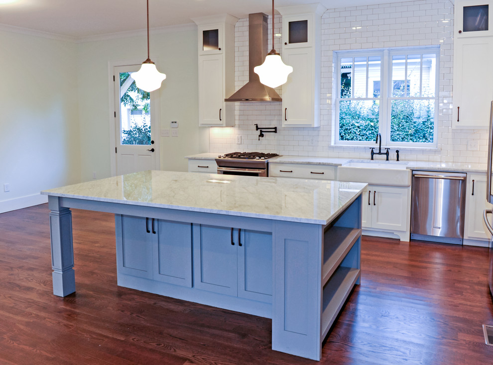 Example of a transitional kitchen design in Atlanta