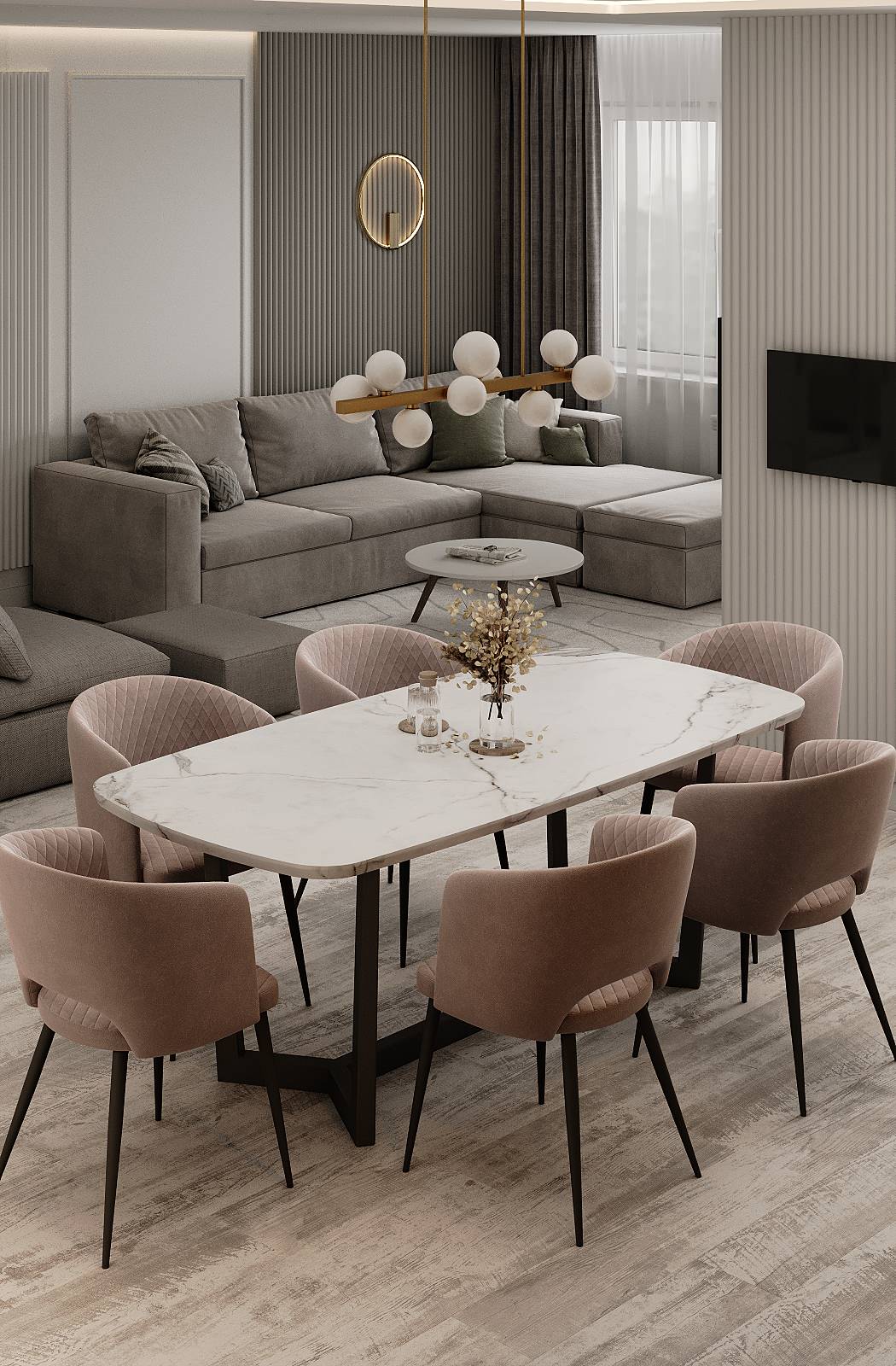 Кухня-гостиная по ул.Тургенева г.Хабаровск, 2022г.