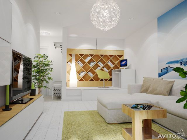 Студия в стиле минимализм