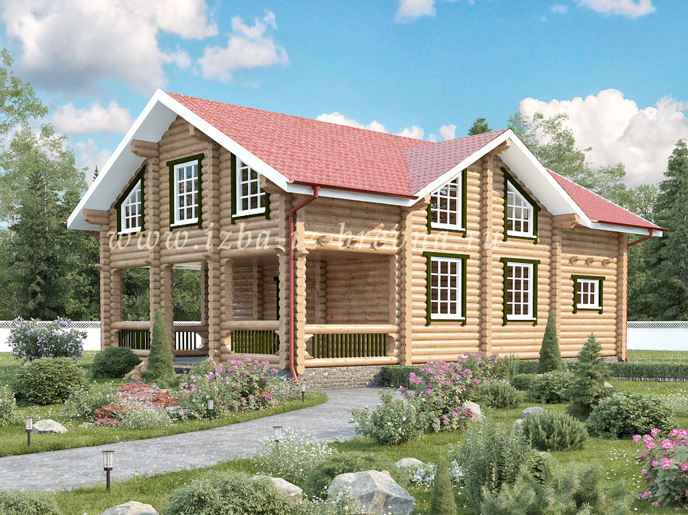 Проекты домов из оцилиндрованного бревна и профилированного бруса