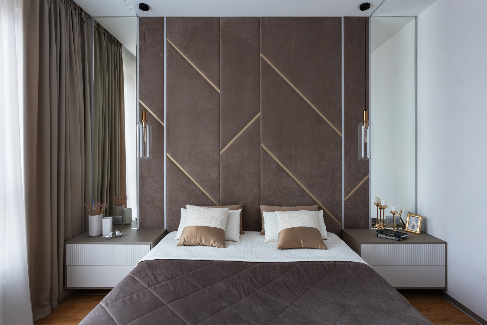 Нежная спальня в ЖК Макаровский