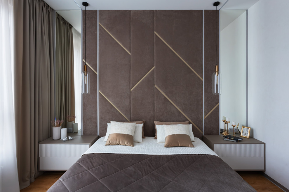 Нежная спальня в ЖК Макаровский