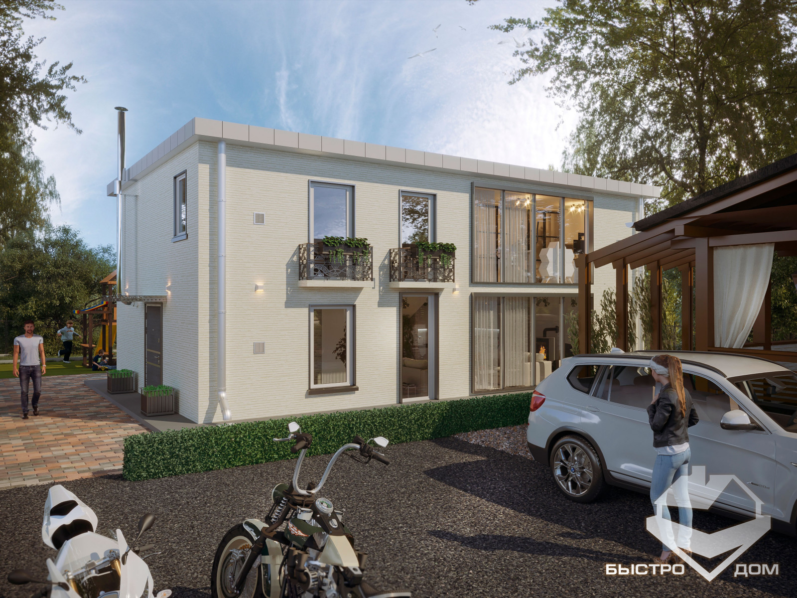 Частный дом 168 м2 в посёлке Романово-Лайф, Подмосковье