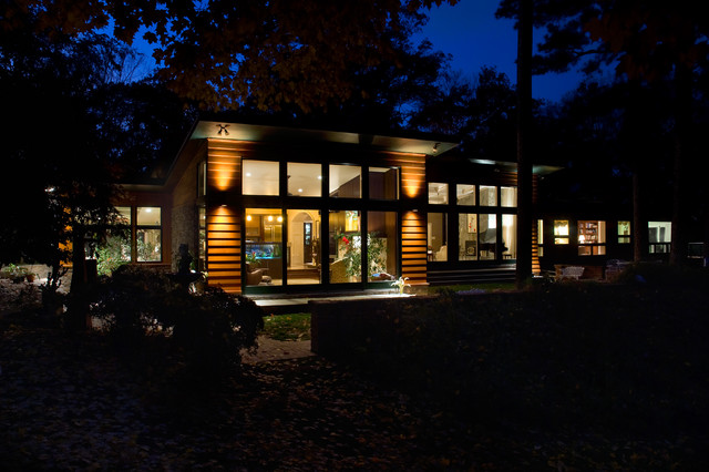 Exterior By Night contemporain-facade