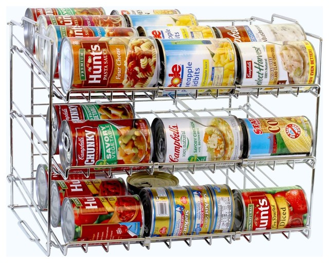 Deco Brothers Stackable Can Rack Organizer for Kitchen and Pantry, Chrome  Finish