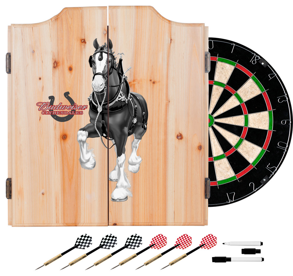 Budweiser Dart Set With Darts and Board Contemporary Darts And Dartboards by
