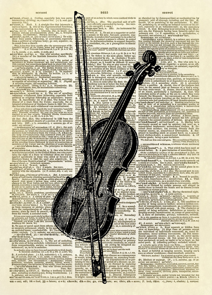 Violin Musical Instrument Dictionary Art Print - Traditional - Prints And  Posters - by Altered Artichoke | Houzz