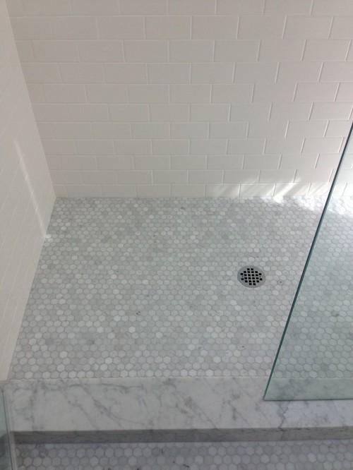 Image result for shower pebbles hexagonal