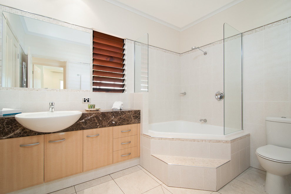 This is an example of a mediterranean bathroom in Cairns.