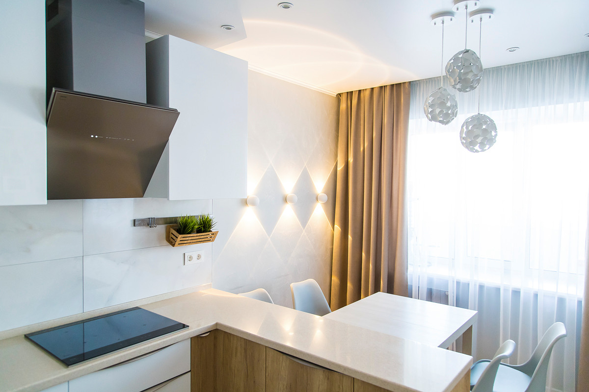 Интерьер кухни-гостиной в современном стиле