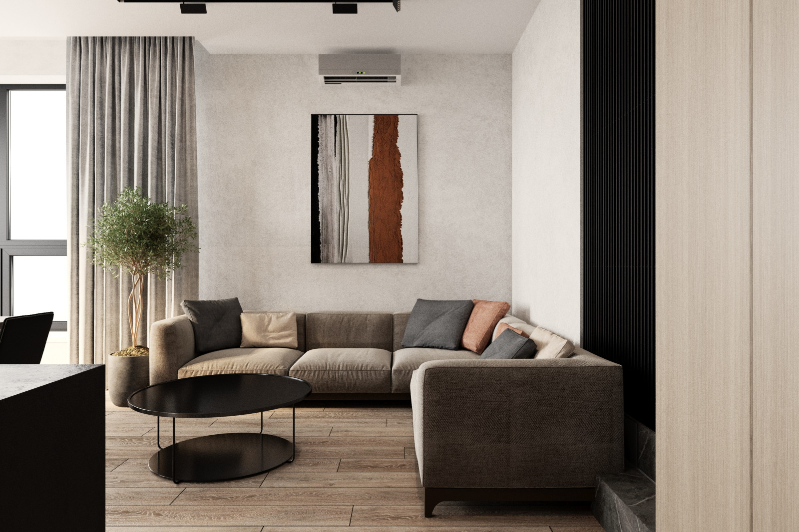 Кухня-гостиная в современном стиле