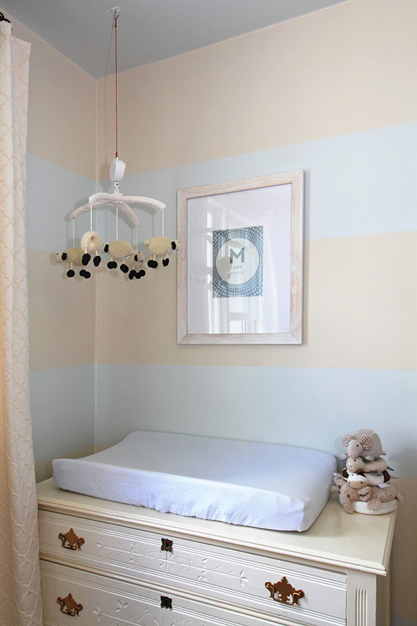 Design ideas for a small eclectic nursery in Boston.