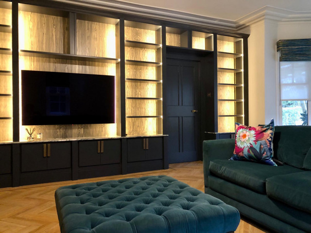 Bespoke modern study modern-living-room