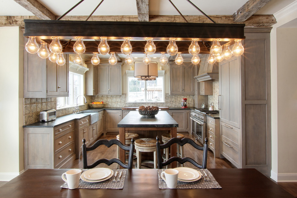Design ideas for a country kitchen in Philadelphia.