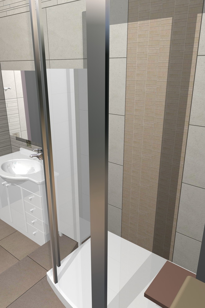 санузел с ванной и кабиной