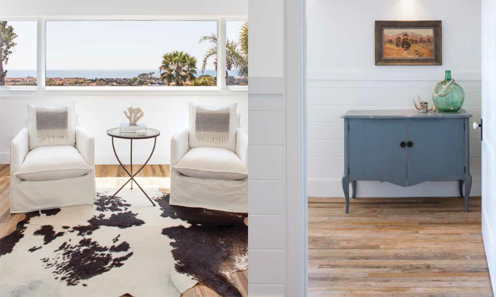 This is an example of a mid-sized beach style living room in San Diego.