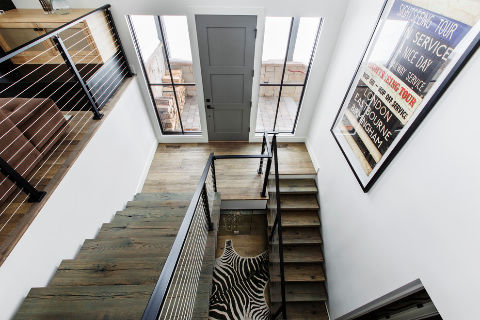 Example of a trendy staircase design in Boise