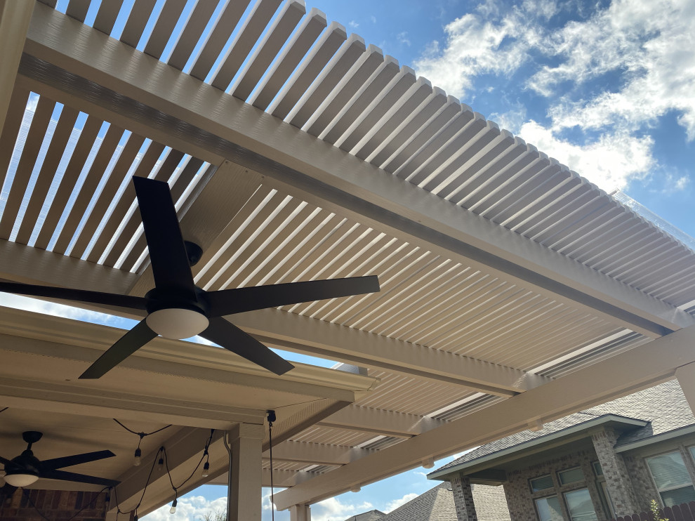 Open Lattice Patio Cover with Polycarbonate Sheeting Patio Austin by Signature Quality