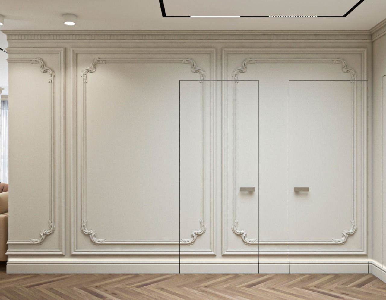 Просторная квартира с гостевой в классическом стиле