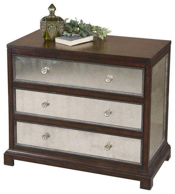 Uttermost 24086 Jayne Mirrored Accent Chest Traditional Accent