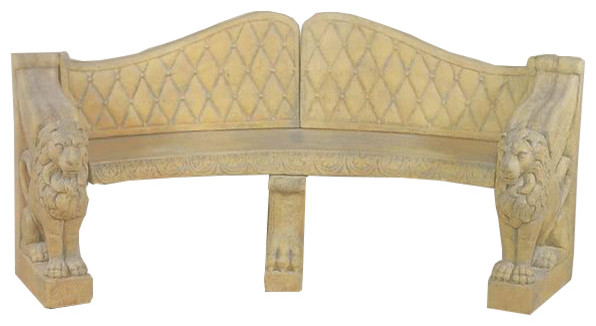 San Marco Outdoor Cast Stone Garden Bench Traditional Outdoor Benches By Tuscanbasins