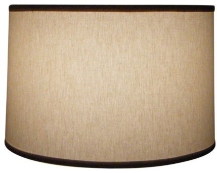 Natural Linen 16" Drum Floor Lamp Shade