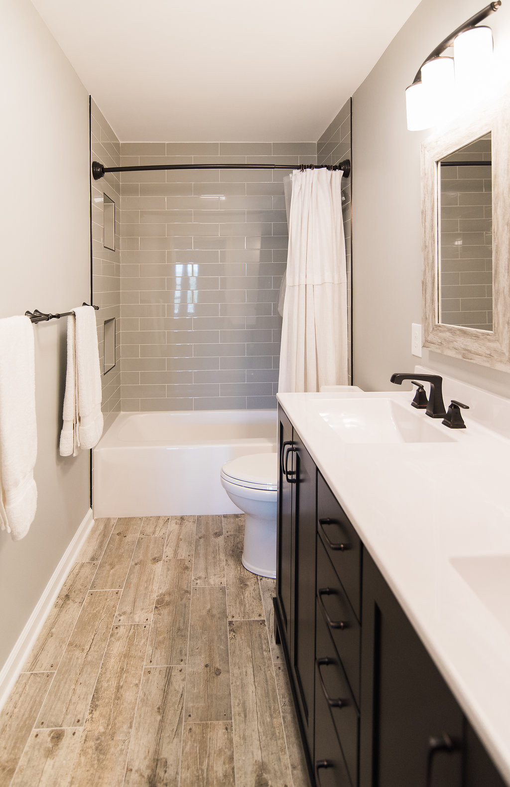 Bel Air, Rustic Hall Bathroom