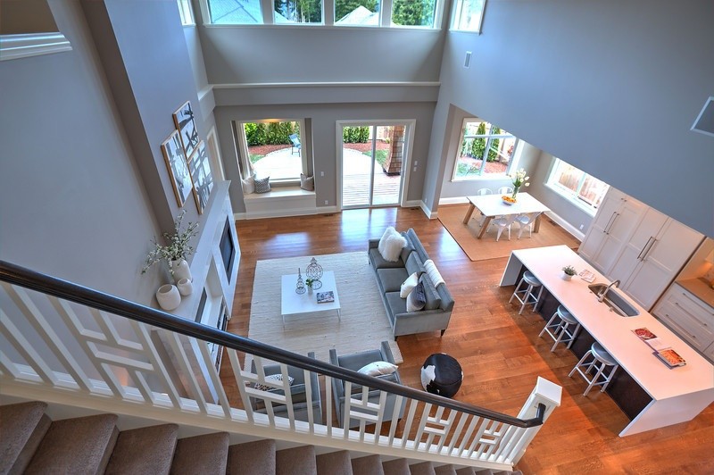 Staircase - transitional staircase idea in Seattle