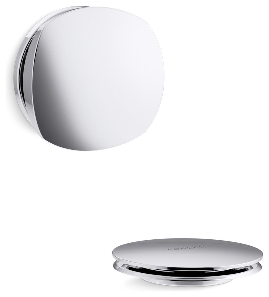 KOHLER K-T37395-BV PureFlo - Cavo Di Scarico Per Vasca Da Bagno Con Maniglia Contemporanea, Finitura Bronzo Spazzolato