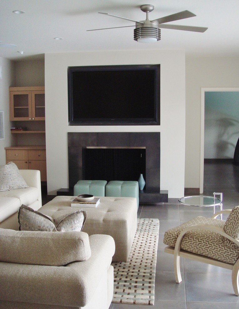 This is an example of a transitional home theatre in Los Angeles.