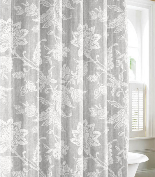 Tommy Bahama Bali Gray Cotton Shower Curtain