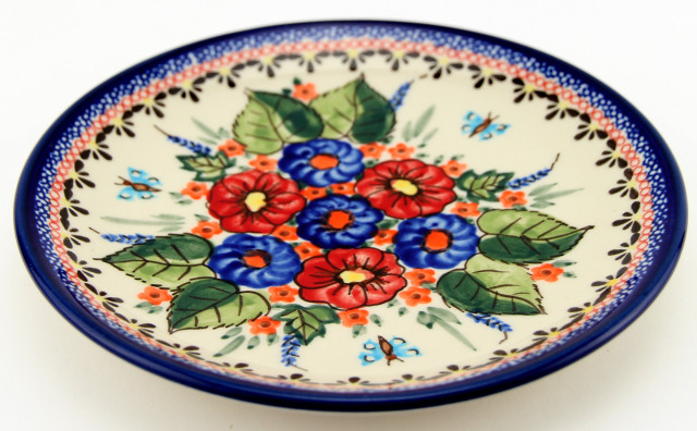 Polish Pottery  Dessert Plate, Pattern Number: 149 AR