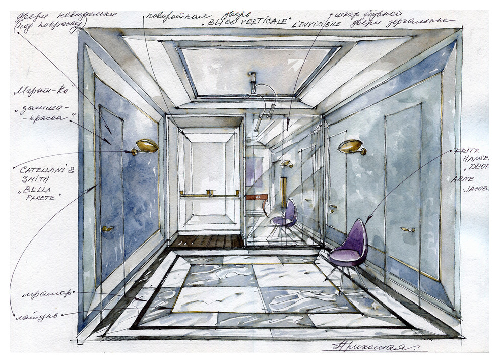 эскиз прихожей