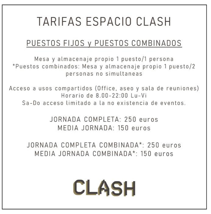 Clash CoWorking - Trabaja en nuestros espacios.
