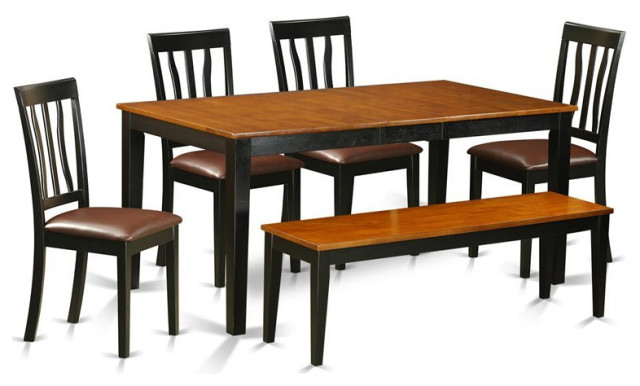 6 piece light wooden kitchen table set