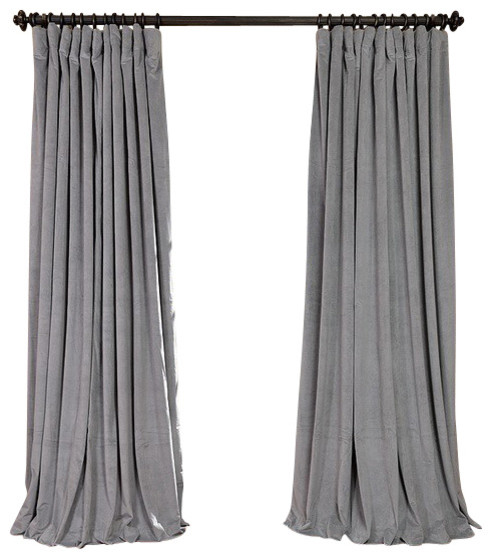 Curtains Ideas black and white panel curtains : Shop Houzz | Exclusive Fabrics & Furnishings, LLC Signature Silver ...