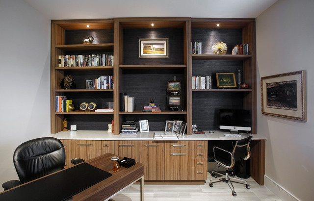 Old Marsh Custom Home contemporary-home-office
