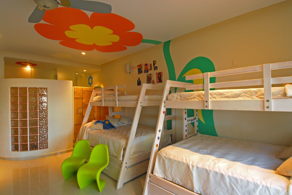 Design ideas for an eclectic kids' bedroom in Other with multi-coloured walls.