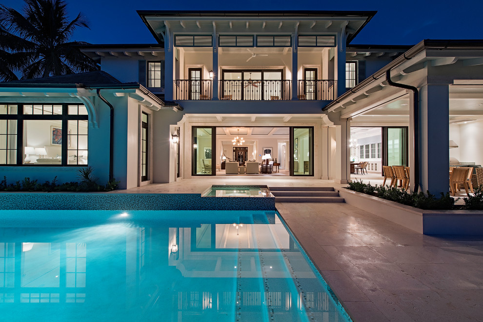 Example of a transitional pool design in Miami
