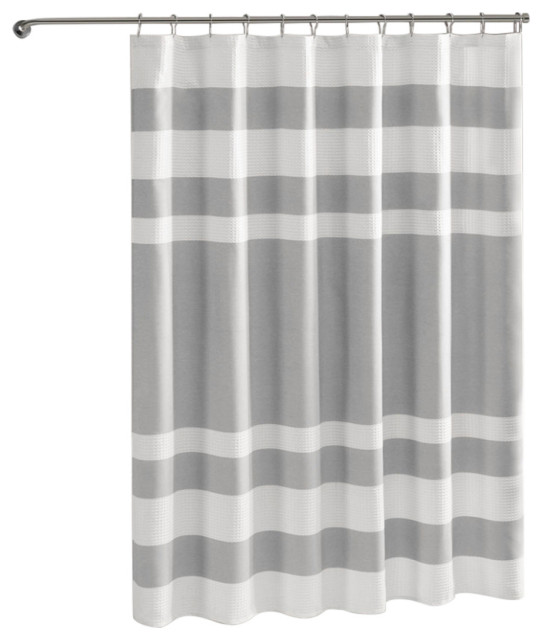 Madison Park Spa Waffle Shower Curtain With 3M Treatment, Grey