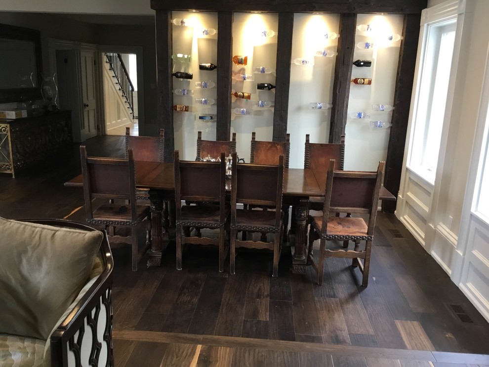 Example of a transitional dining room design in Toronto
