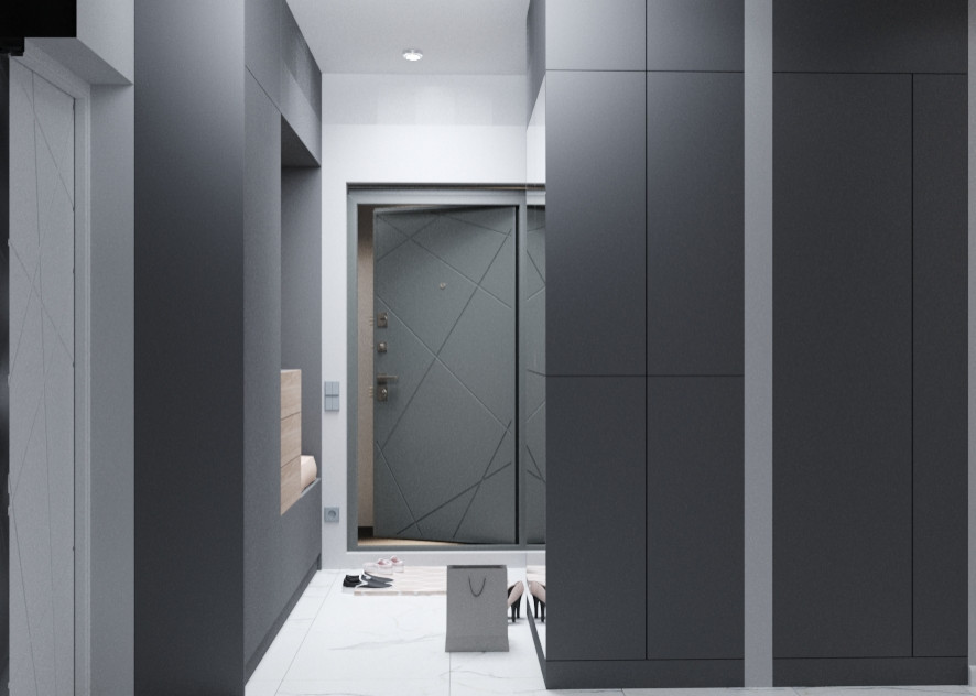 дизайн проект 2-ух комнатной квартиры