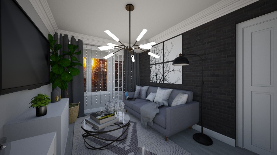 Новостройка гостиная сканди