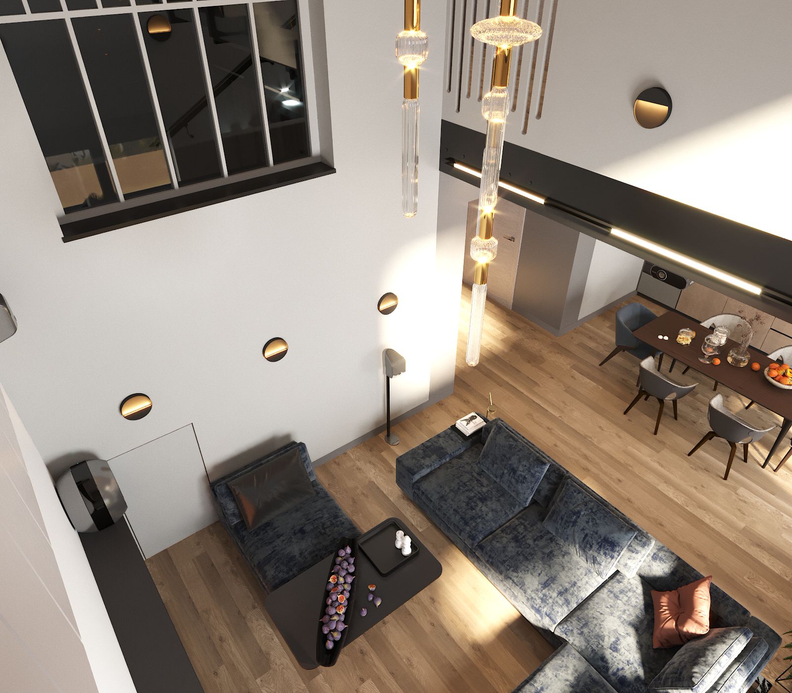 Дом с 2х светной гостиной